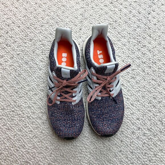 Adidas Blue Multicolor Ultra Boost 4.0 (BB6148) Women's Running Shoes Size 9 - Picture 5 of 16